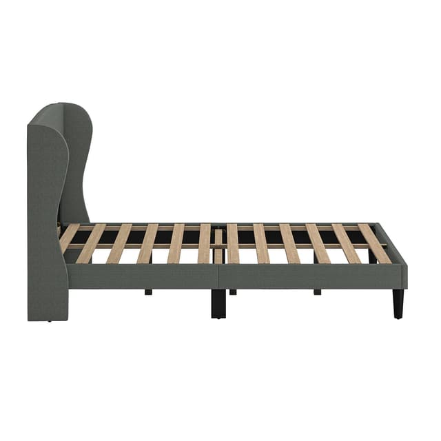 Alexander Upholstered Wingback Platform Queen Bed — photo 5