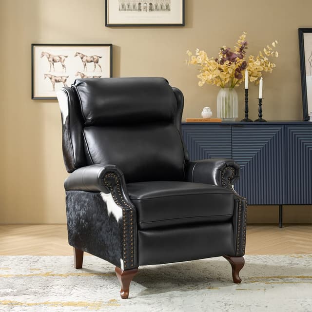 Richard Genuine Leather Manual Recliner — photo 2