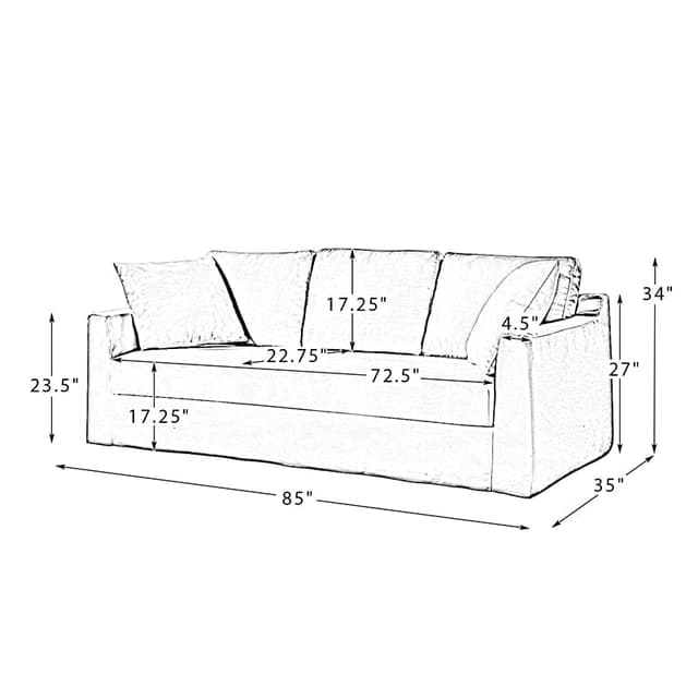 Riccardo Slipcovered Sofa — photo 6