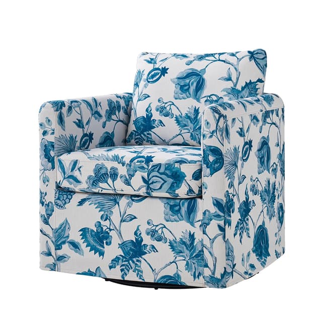 Armando Slipcovered Swivel Chair — photo 1