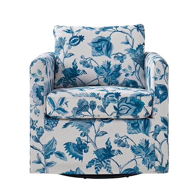 Armando Slipcovered Swivel Chair — photo 3