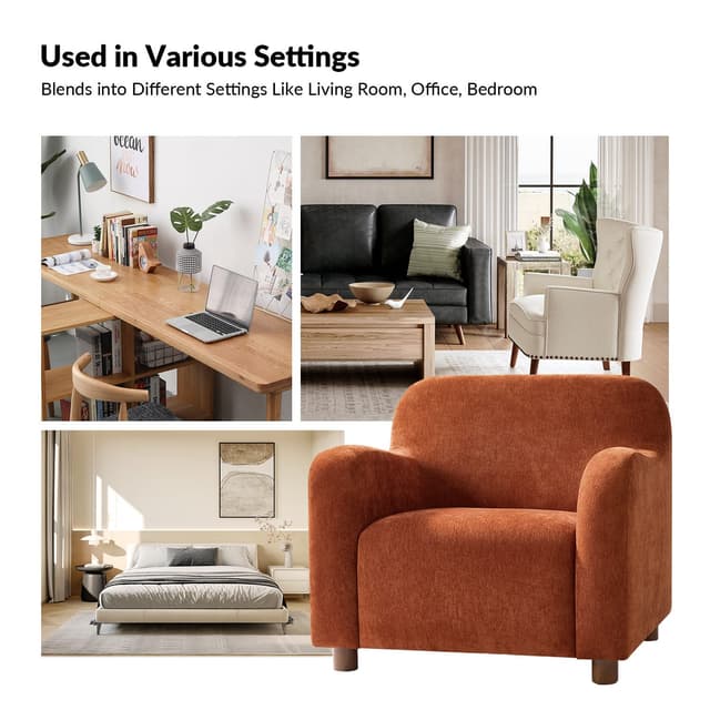 Bernie Boucle Upholstered Armchair — photo 6