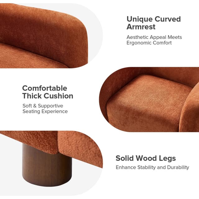 Bernie Boucle Upholstered Armchair — photo 7