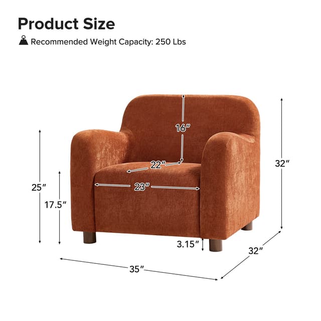 Bernie Boucle Upholstered Armchair — photo 10