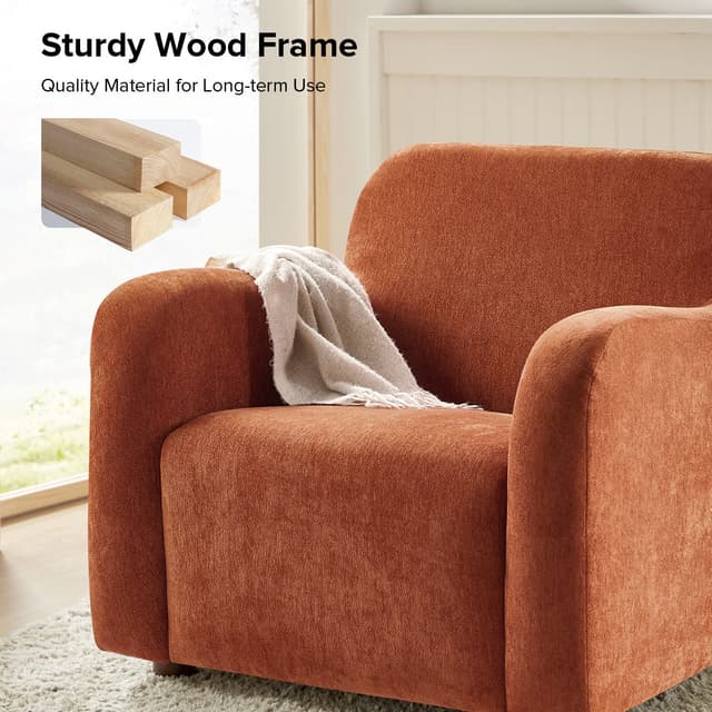 Bernie Boucle Upholstered Armchair — photo 9