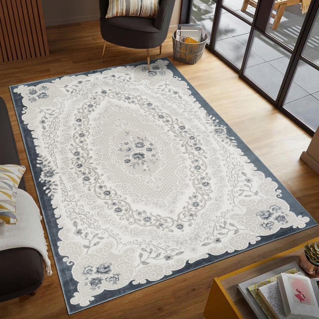 Troy Area Rug 17456 GREY NAVY — photo 2