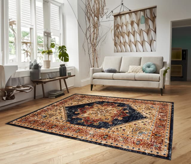 Tashkent 6080A Area Rug Navy/Navy — photo 3