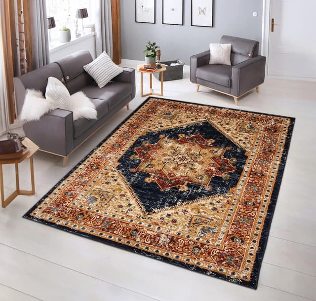 Tashkent 6080A Area Rug Navy/Navy — photo 4