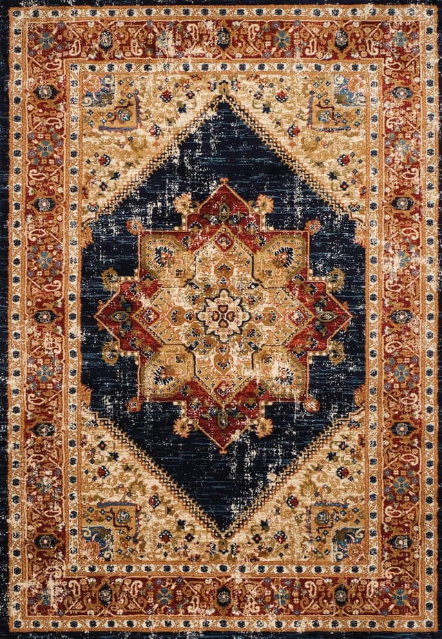 Tashkent 6080A Area Rug Navy/Navy — photo 1