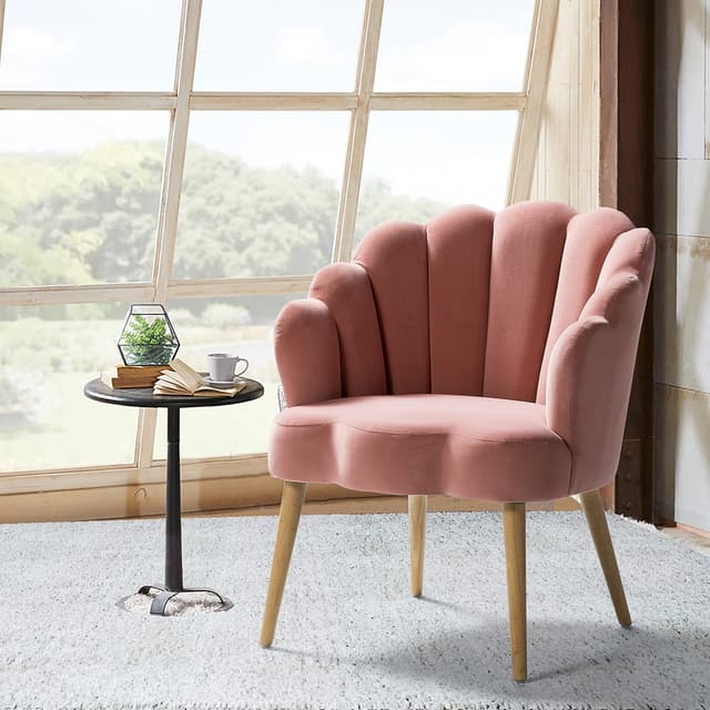 Flora Scalloped Velvet Arm Chair — photo 2