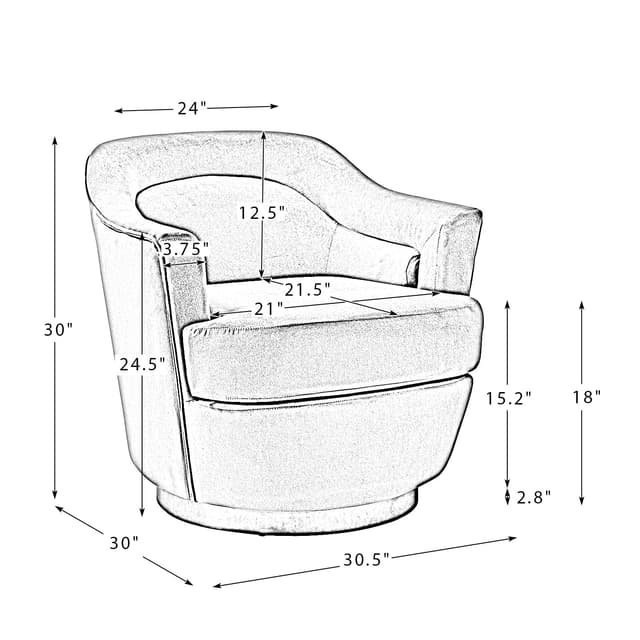 Burkhard Swivel barrel Chair — photo 6