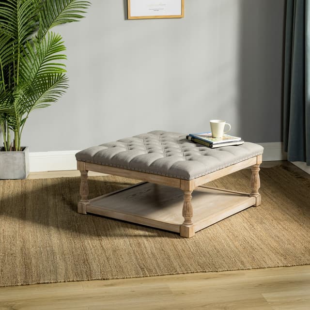 Boyan Shelved Tufted Cocktail Ottoman — photo 2