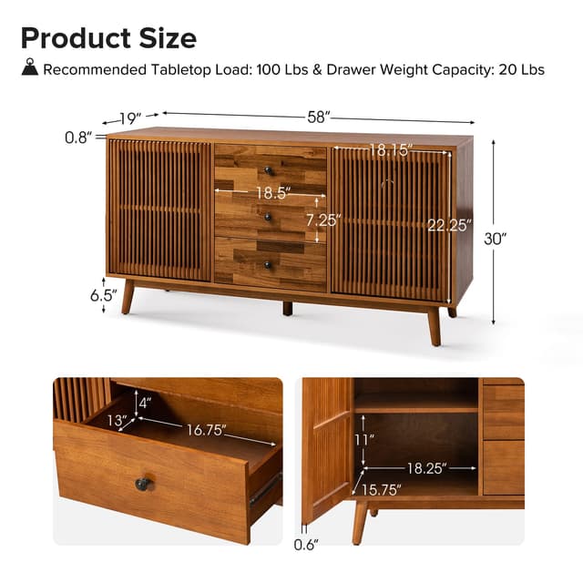 Julius 3-Drawer Sideboard — photo 6