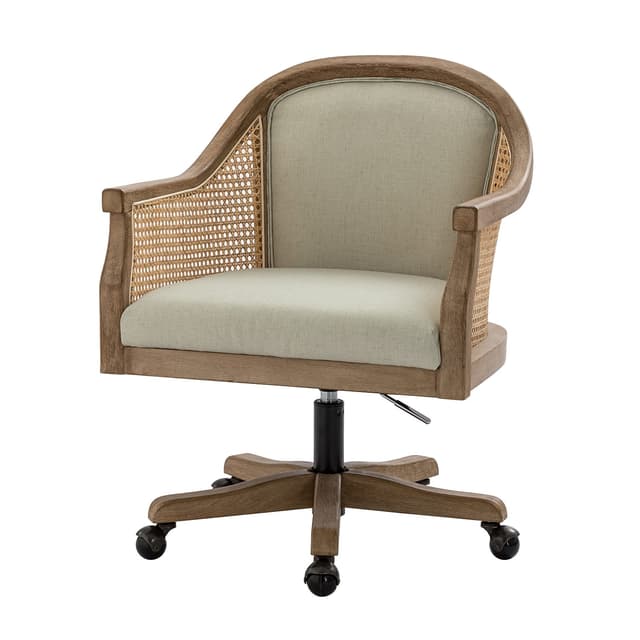 Xaver Task Chair with Rattan Arms — photo 1