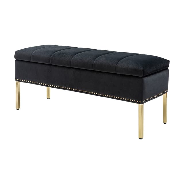 Fabio Upholstered Flip Top Storage Bench — photo 1