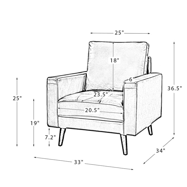 Aurelian Genuine Leather Armchair — photo 6