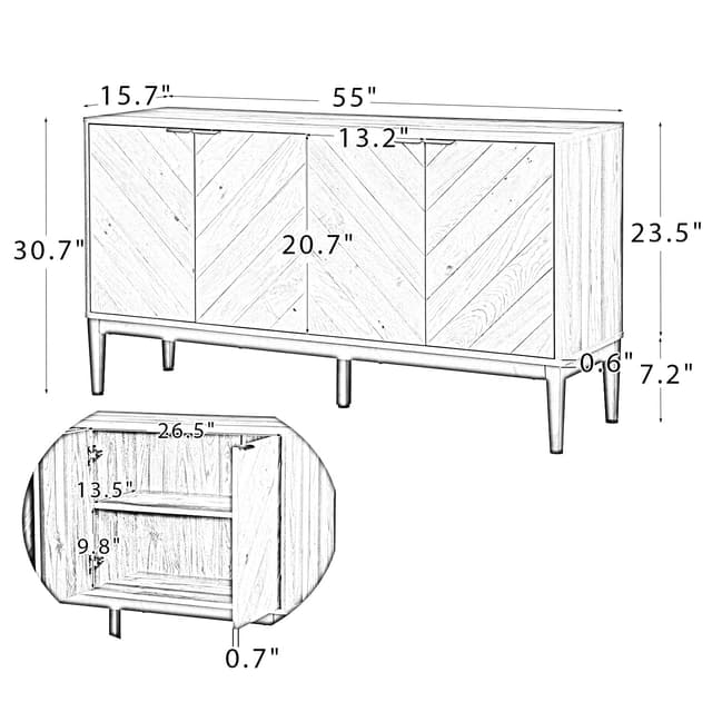 Hargapas 4 Door Sideboard — photo 10