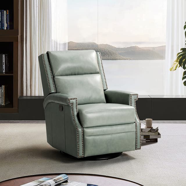 Louise Genuine Leather Swivel Rocker Recliner (RCCZ0933) — photo 2