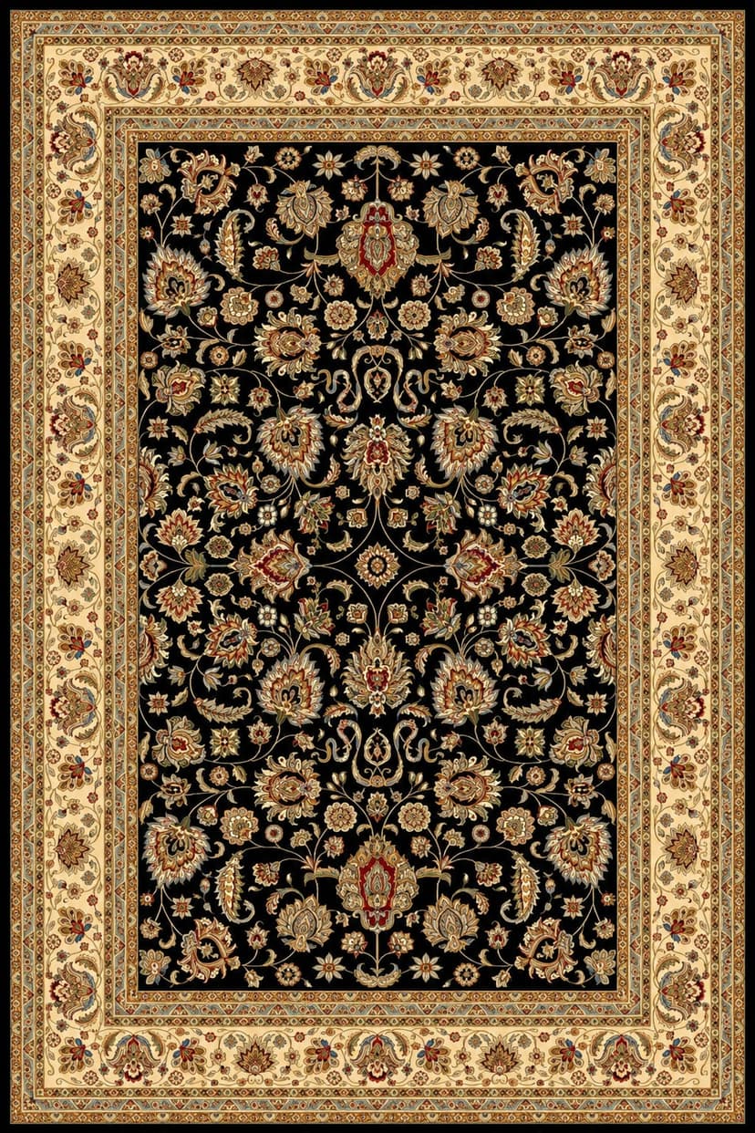 Royal Living 3783A Area Rug Black/Cream