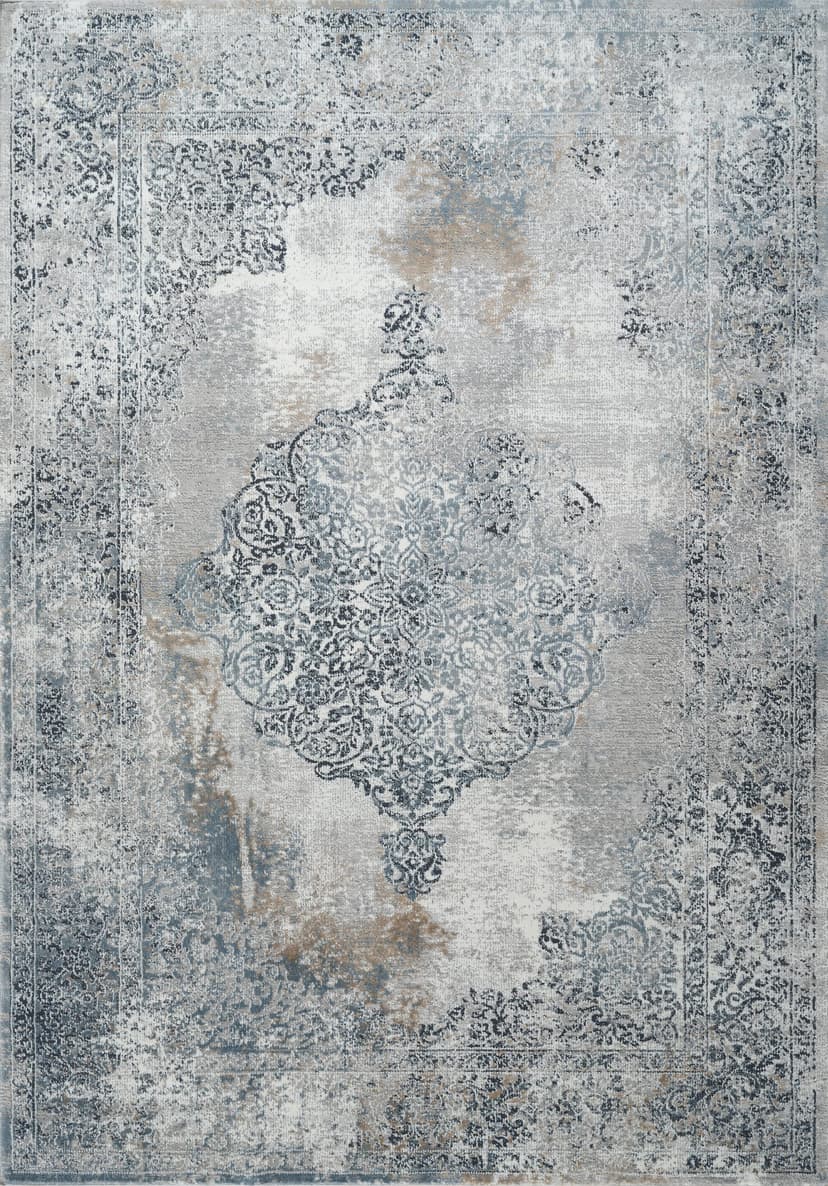 Merry MR252A Area Rug Grey/Navy