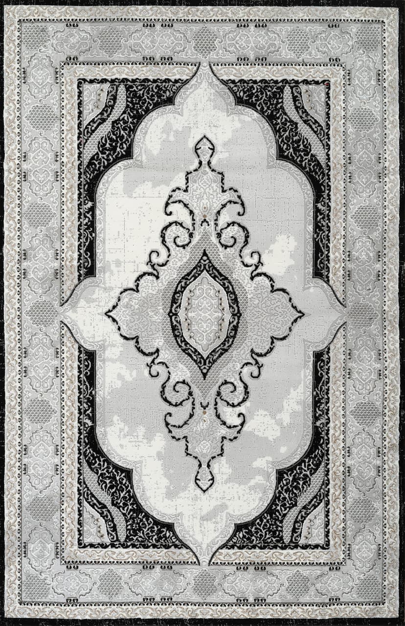 Merry MR226A Area Rug Grey/Black