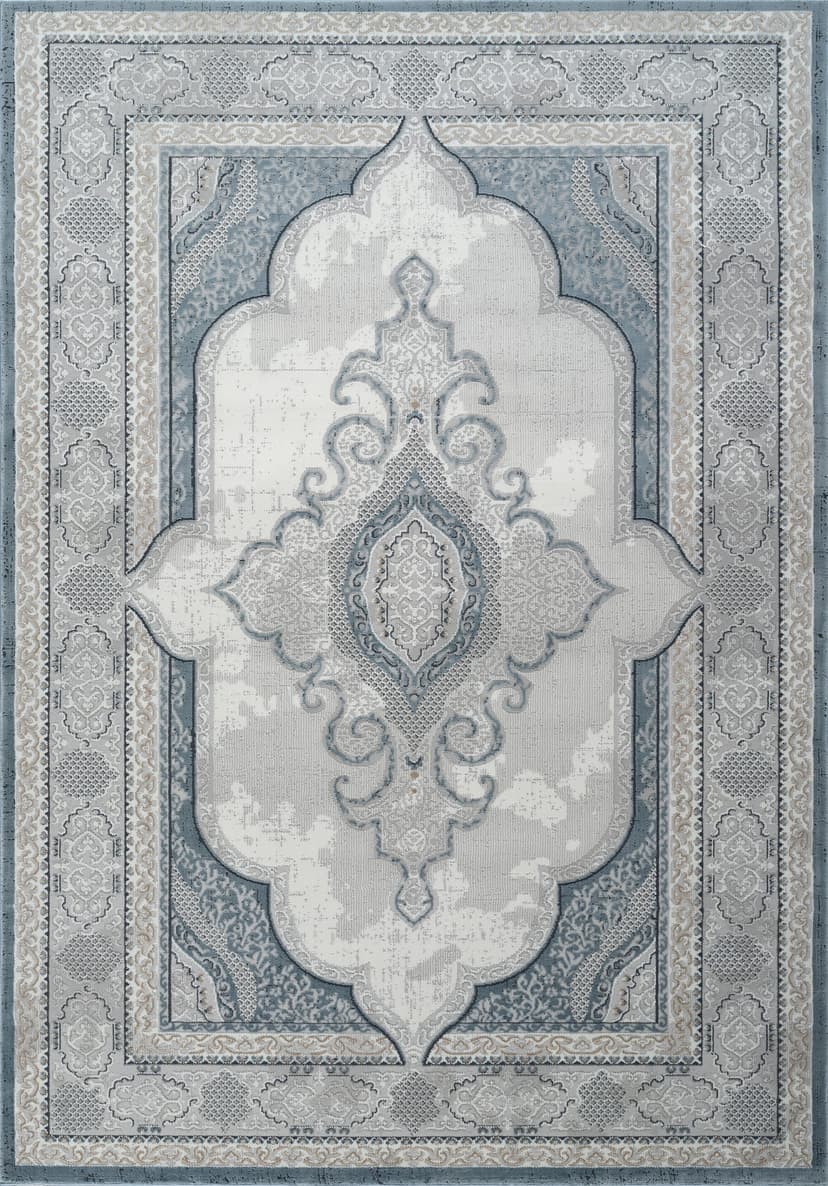 Merry MR226A Area Rug Grey/Navy