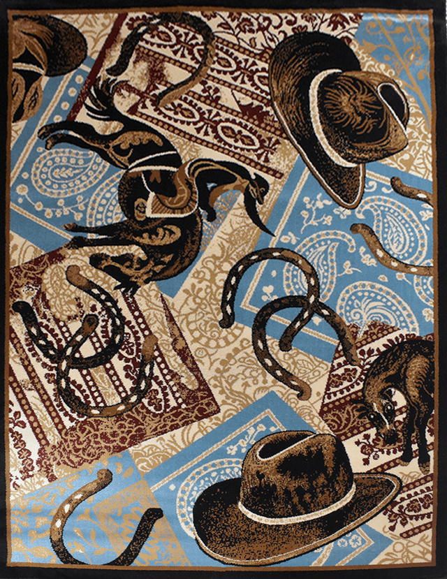 Great West Area Rug WRGLR-H10010 Rose Blue Beige — photo 1