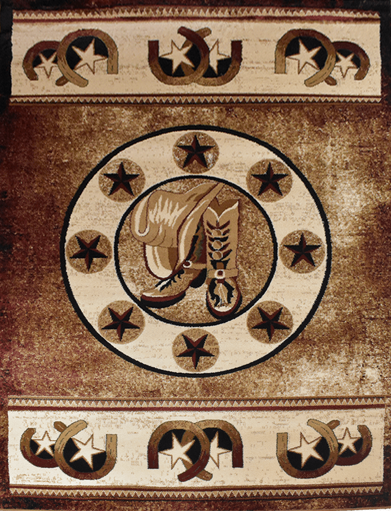 Great West Area Rug WRGLR-H10009 Brown Beige
