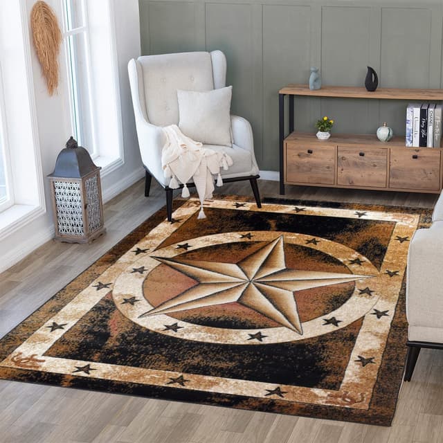 Great West Area Rug TS-H5286 Black Brown — photo 2