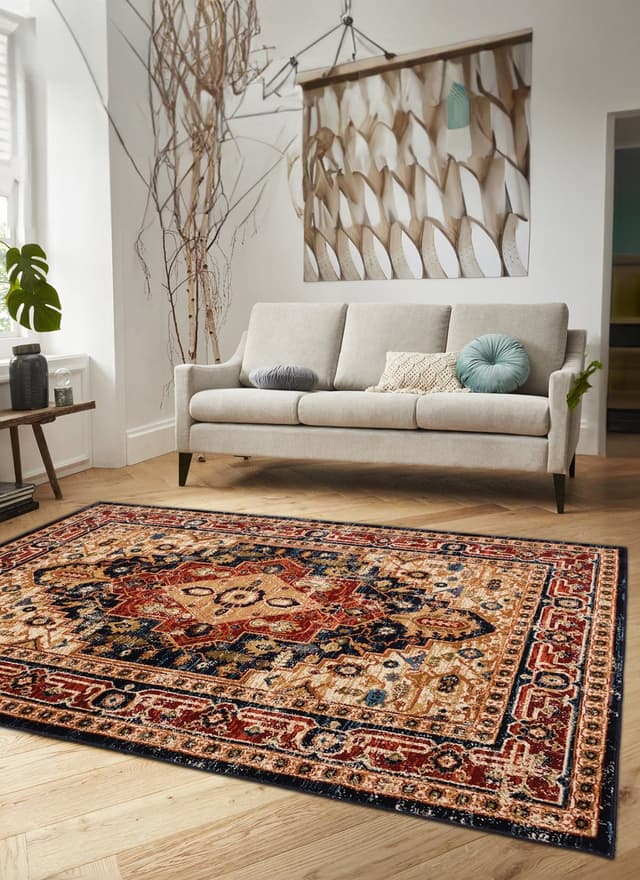 Mongolia 6083B Area Rug Navy/Navy — photo 6