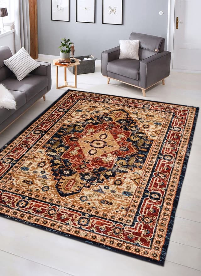 Mongolia 6083B Area Rug Navy/Navy — photo 7