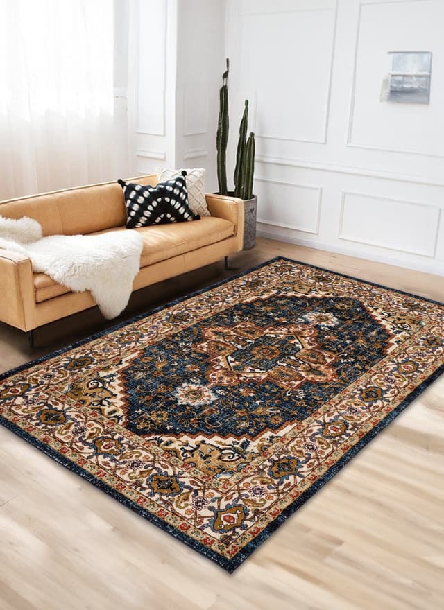 Mongolia 2987A Area Rug Navy/Navy — photo 5