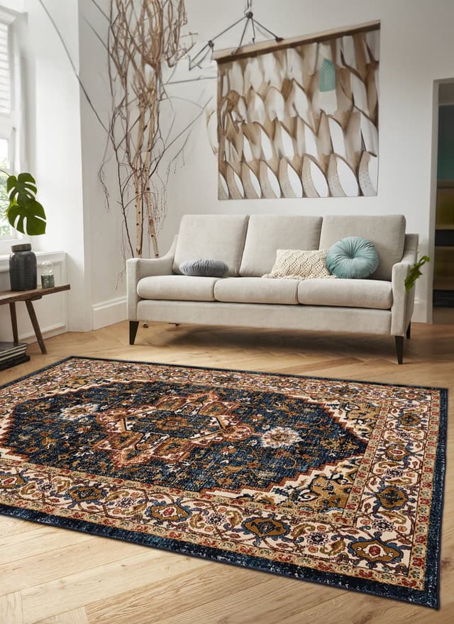 Mongolia 2987A Area Rug Navy/Navy — photo 7