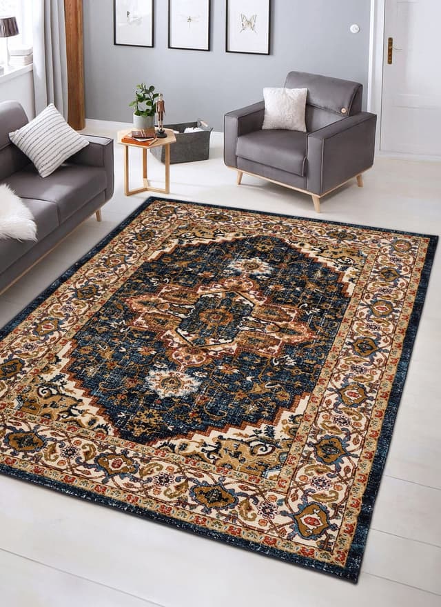 Mongolia 2987A Area Rug Navy/Navy — photo 6