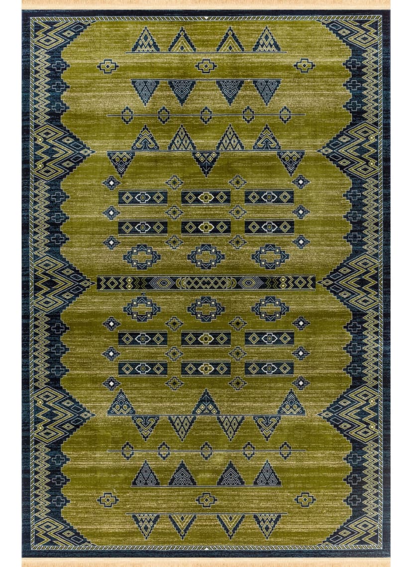 Kandahar E927A Area Rug Green Navy
