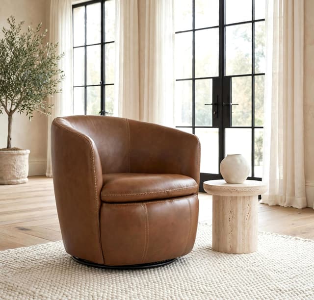A3000700 - Swivel Accent Chair (Top Grain) — photo 2