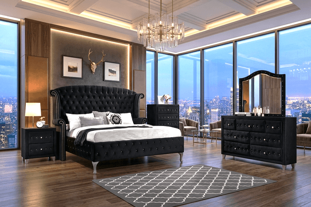 Diamond Palace Black 5PC Bedroom Set — photo 2