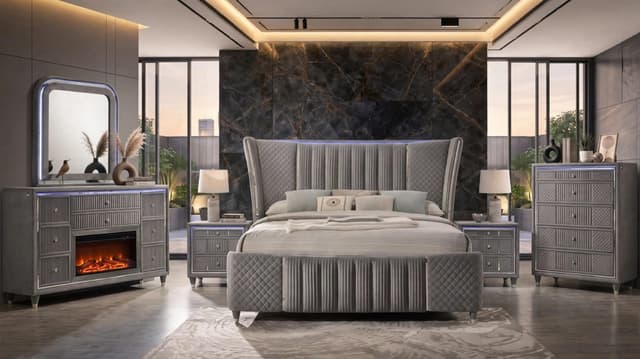 Cleopatra Grey 4PC OR 5PC Set — photo 3