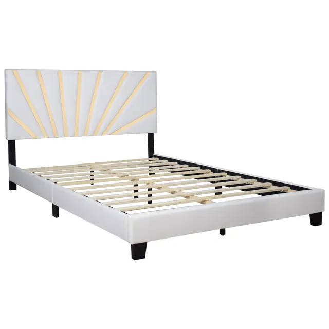 Nico White Platform - Queen, King Bed — photo 1