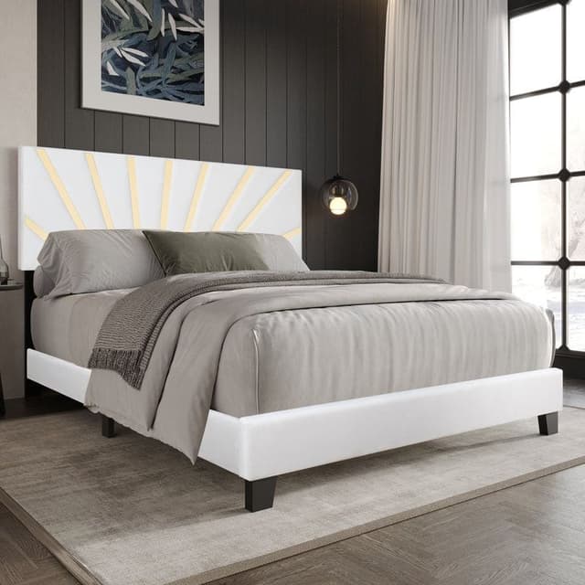 Nico White Platform - Queen, King Bed — photo 5