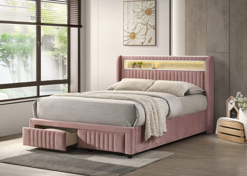Cupid Pink Platform Bed