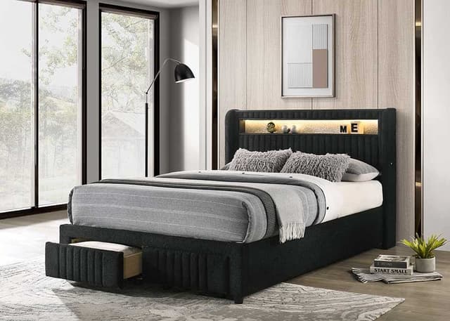 Cupid Black Platform Bed — photo 1