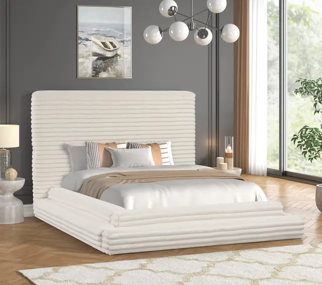 Mariah Beige Platform Bed — photo 1