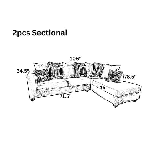S305 Graphite Sectional (Black) — photo 4