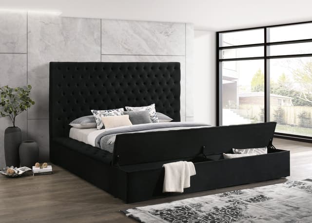 Paris Black Platform Bed — photo 2