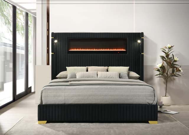 Romance2 Black Platform Bed — photo 1