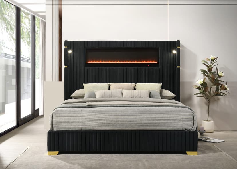 Romance2 Black Platform Bed