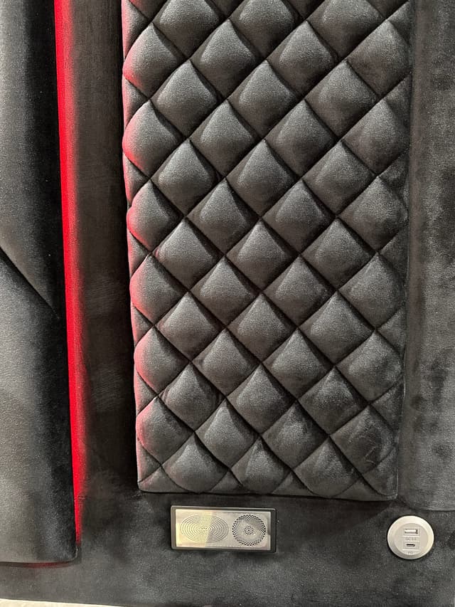 Lorenzo Black Platform Bed (w/ LED LIGHTS & BLUETOOTH SPEAKERS) — photo 4
