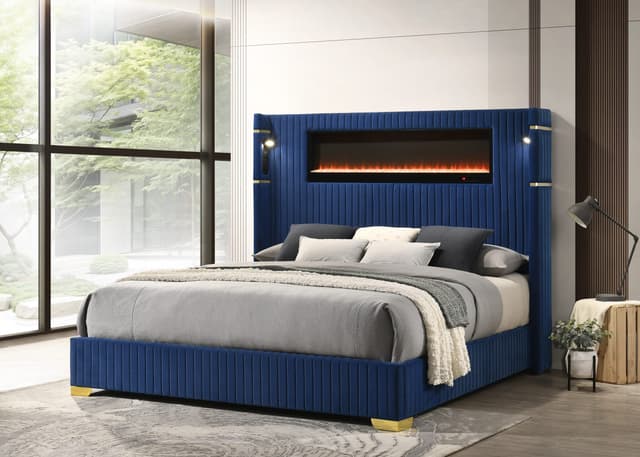 Romance2 Blue Platform Bed — photo 2