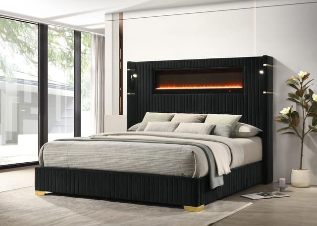 Romance2 Black Platform Bed — photo 2